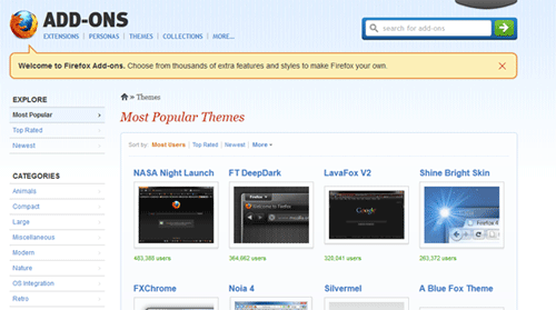 Firefox Theme Website